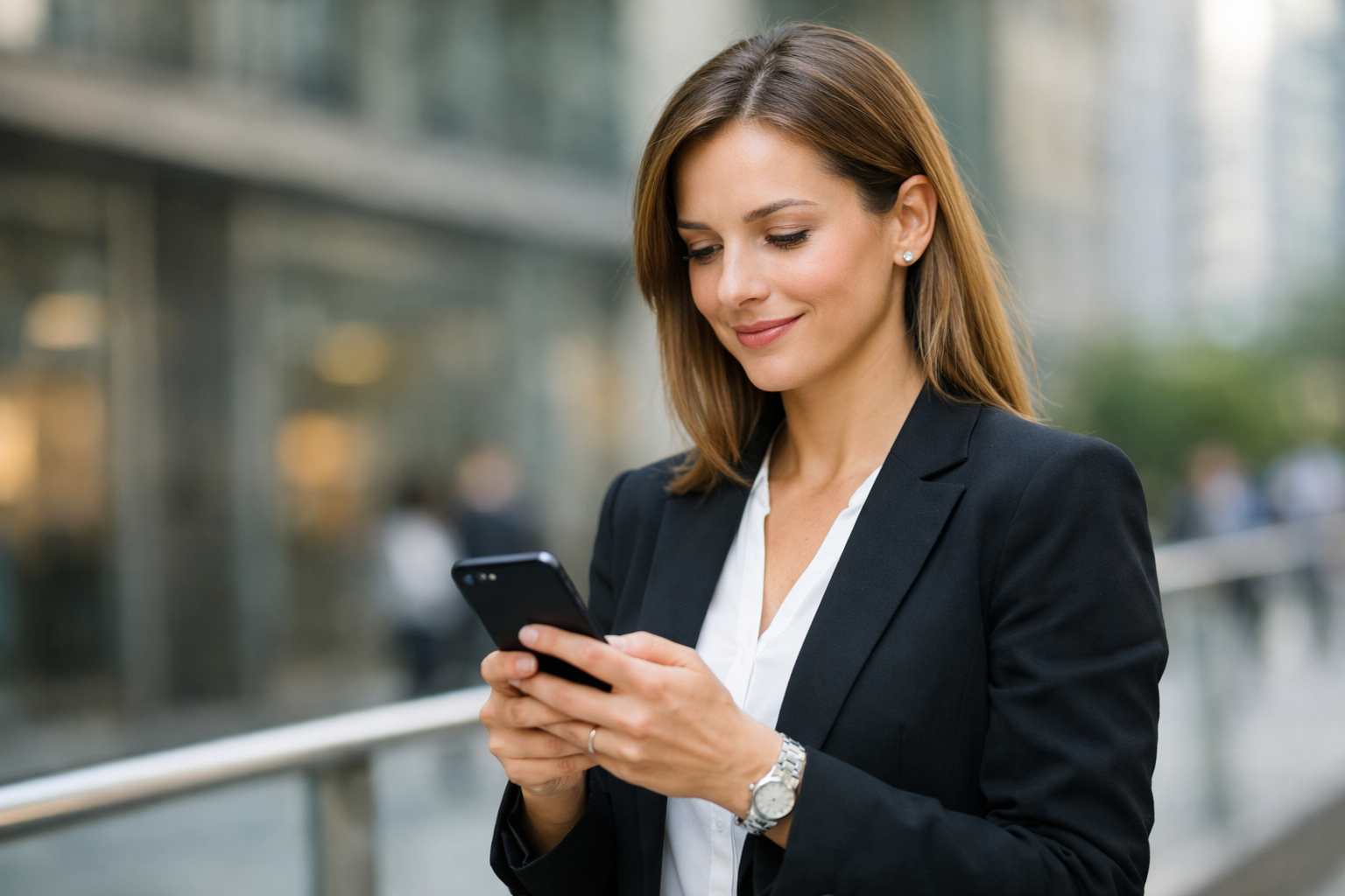 Business Professional on Mobile Phone Business Professional on Mobile Phone